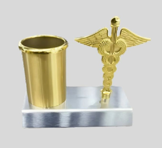 DK –M523 BTC4225 Caduceus Pen Stand - Medical Symbol Desk Organizer 1456