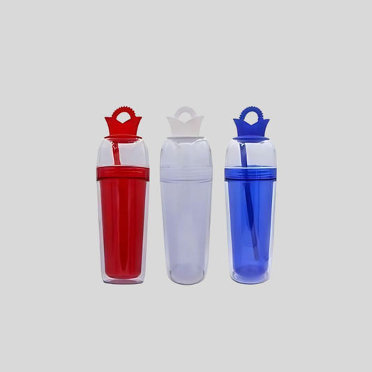 Double Wall Plastic Sipper Mug 550ml – Insulated, BPA-Free, Custom Logo DKGHA- 186