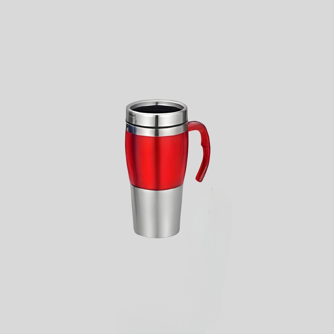 Half Steel Thermal Travel Mug – Stainless Steel & BPA-Free, Spill-Proof Coffee Cup, Custom Logo DKGHA- 068