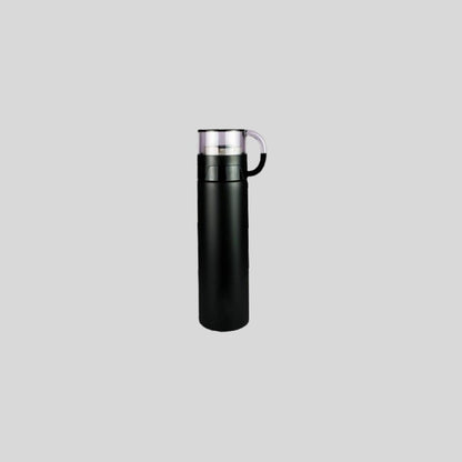 DK Transparent Cup Lid Water Bottle - Insulated Stainless Steel Travel Mug with Handle 1805