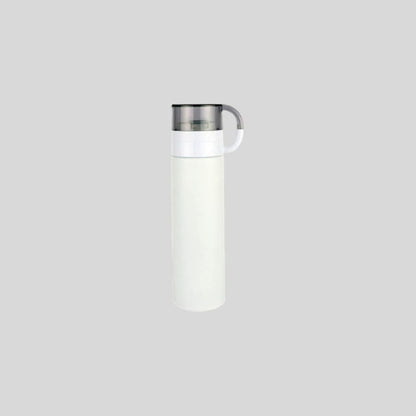 DK Transparent Cup Lid Water Bottle - Insulated Stainless Steel Travel Mug with Handle 1805