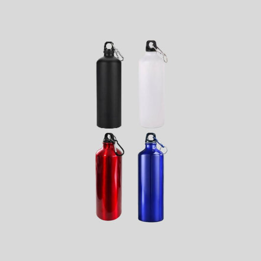 DK Aluminium Water Bottle with Carabiner Clip -  750ml Lightweight Sports Bottle 1825