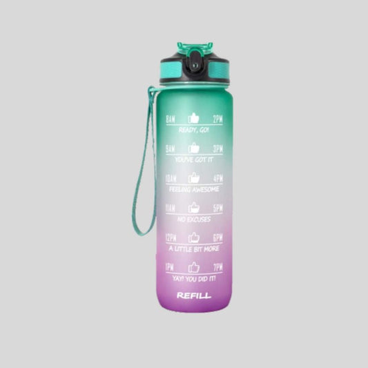 DK Motivation Water Bottle with Time Marker - 900ml BPA-Free Sipper Bottle 1829