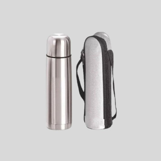 DK Insulated Flask with Carry Pouch - 500ml Stainless Steel Thermal Bottle 1840