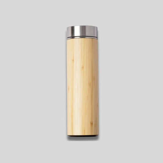 DK Bamboo Insulated Water Bottle - 450ml | Sustainable Stainless Steel Thermal Flask 1841