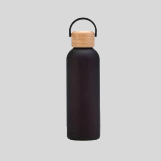 DK Wooden Cap Handle Water Bottle - 500ml Insulated Stainless Steel Flask 1842