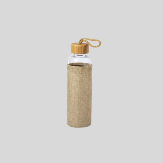 DK Glass Water Bottle with Protective Sleeve - 500ml Eco-Friendly Drink Bottle 1847