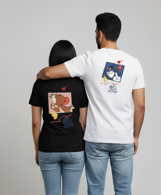 Tom and Jerry matching couple T-shirts