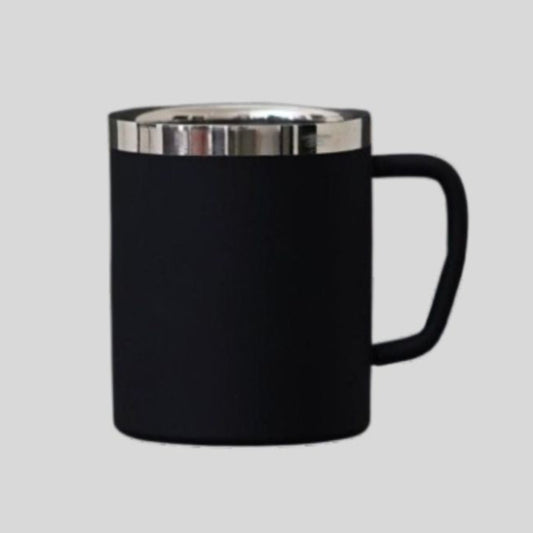 DK – Matte Black Stainless Steel Mug with Lid - 910