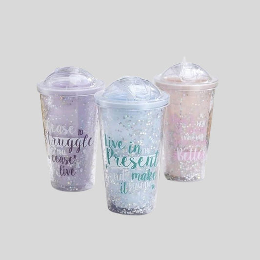 DK – Unicorn Double Wall Design Small Cute Sipper Water Bottle - A907