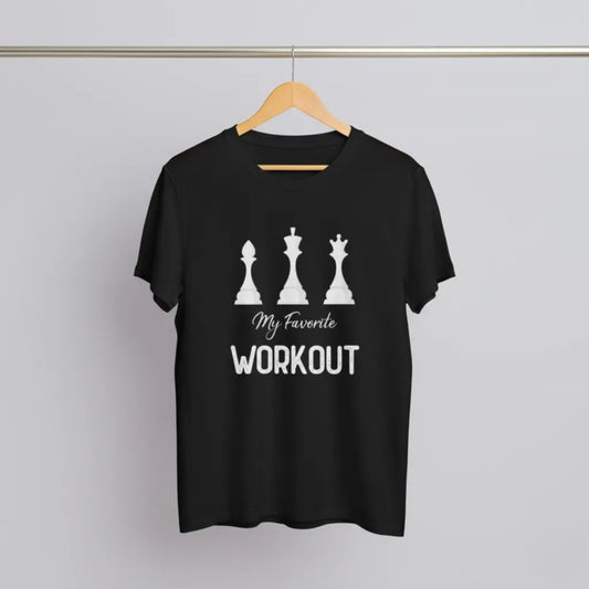 Chess Players Favorite Workout Black T-Shirt.
