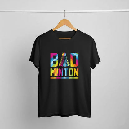 Bad Minton - Rainbow Badminton Shuttlecock Design T-Shirt