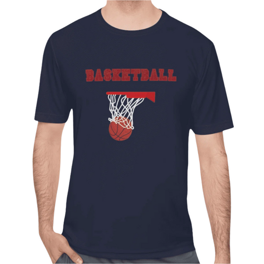 Basketball Net Ball in Hoop Graphic T-Shirt
