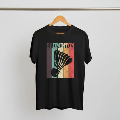 Retro Vintage Shuttlecock Badminton T-Shirt
