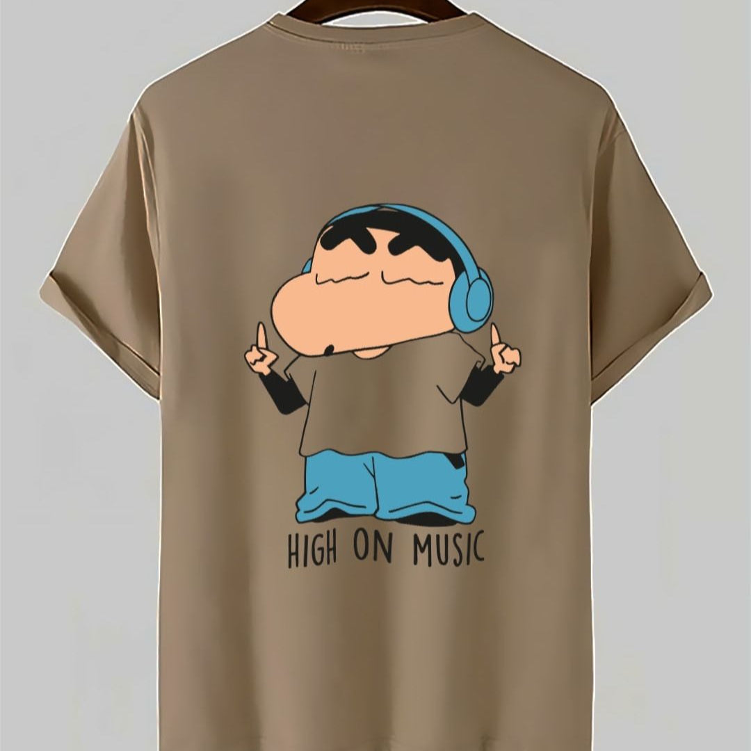 High On Music Shinchan Kids T-Shirt