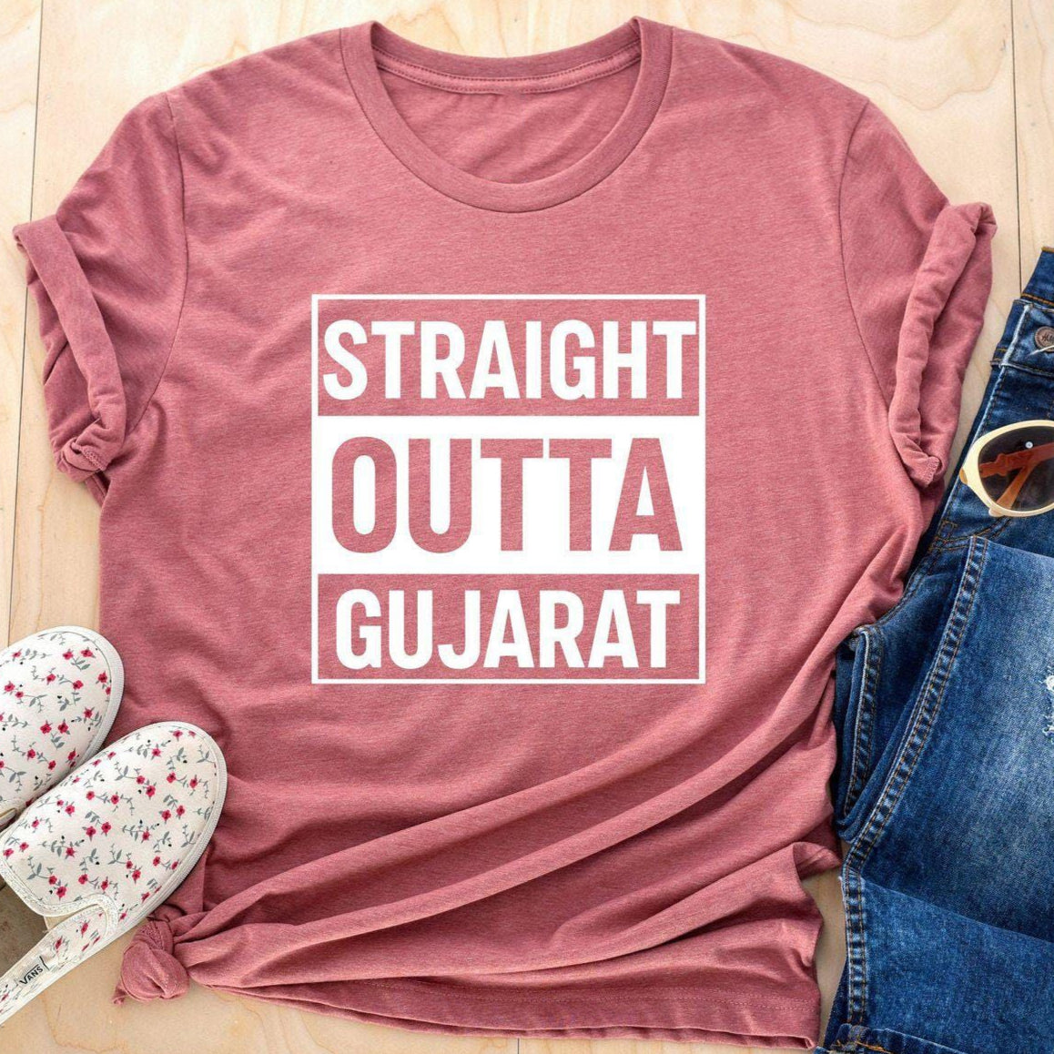 "Straight Outta Gujarat" T-shirt - Gujarati Pride