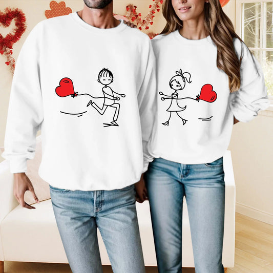 Love Chase Matching Couple Sweatshirts