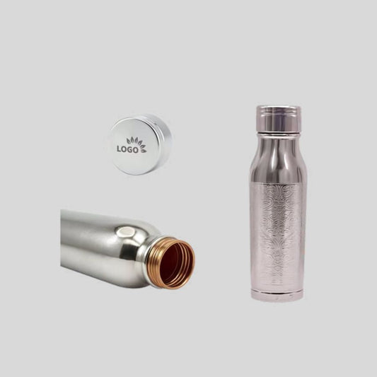 Chrome Carving Finish Copper Water Bottle 500 ML – Premium Custom Logo Bottle 180136