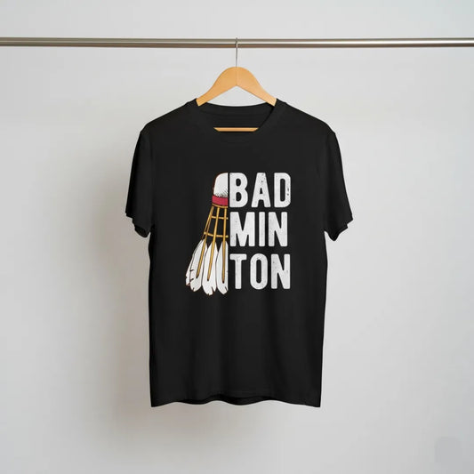 Bad Min Ton - Funny Badminton Shuttlecock Design T-Shirt