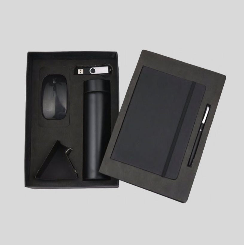 DK - 6 in 1 Elastic Diary Mobile Stand Bottle Mouse Pendrive Pen Set- 715