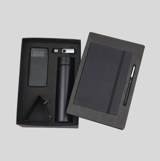 DK - 6 in 1 Elastic Diary Mobile Stand Bottle  Powerbank Pen Pendrive Set- 717