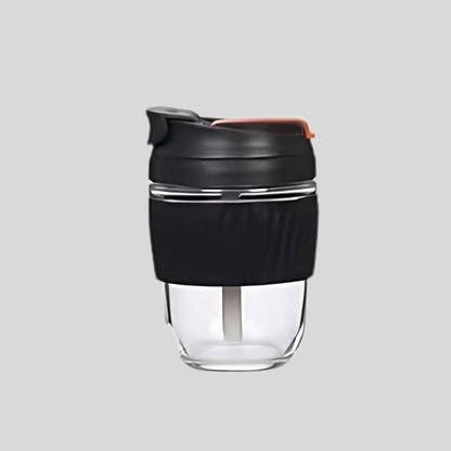 DK –Reusable Glass Coffee Shaker Mugs with Lids and Straws