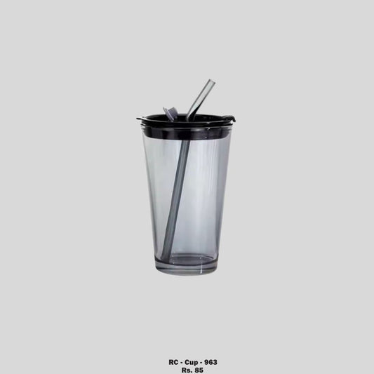 DK - Aurora Cup Glass with Straw & Spill-Proof Lid | Premium Reusable Tumbler for Hot & Cold Beverages – 500ml