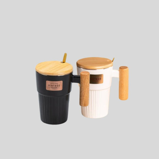 DK - Large Generic Ceramic Coffee Cup With Lid 974