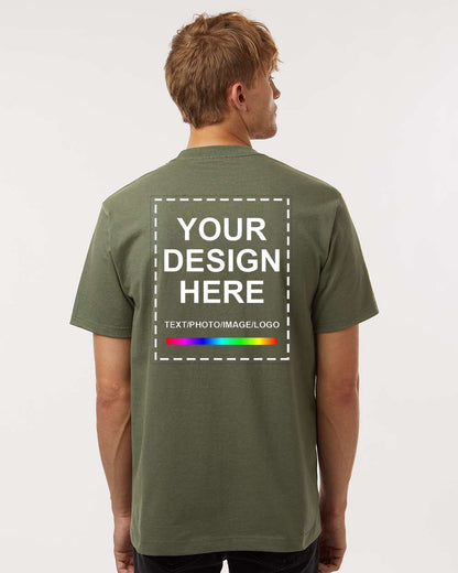 Add Your Design Here Olive Green Back T-Shirt
