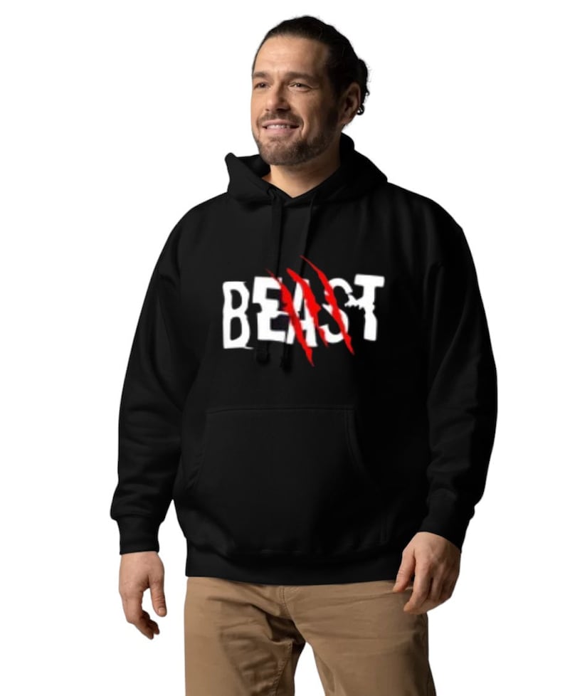 Beast Black Hoodies For Man