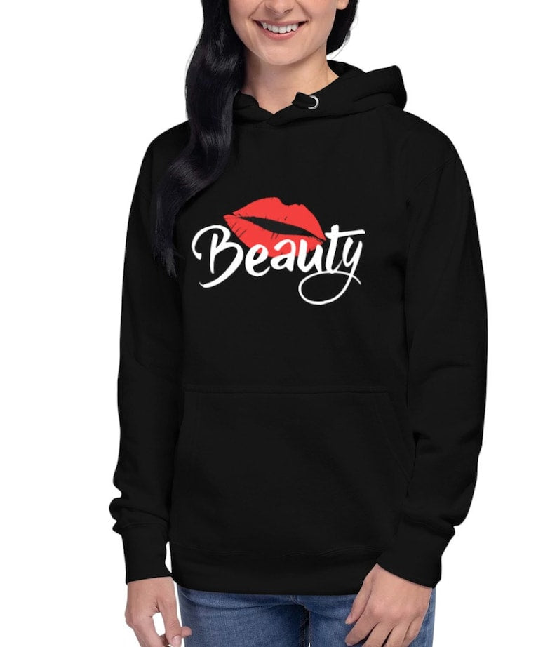 Beauty Black Couple Hoodies For Woman