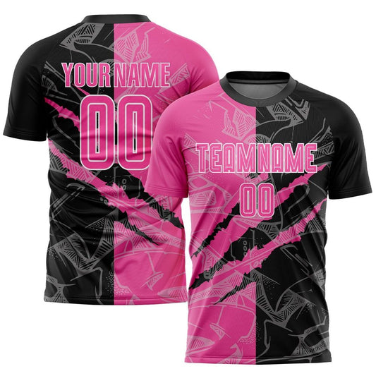 Black & Pink Graffiti Customized Sublimation T-Shirt