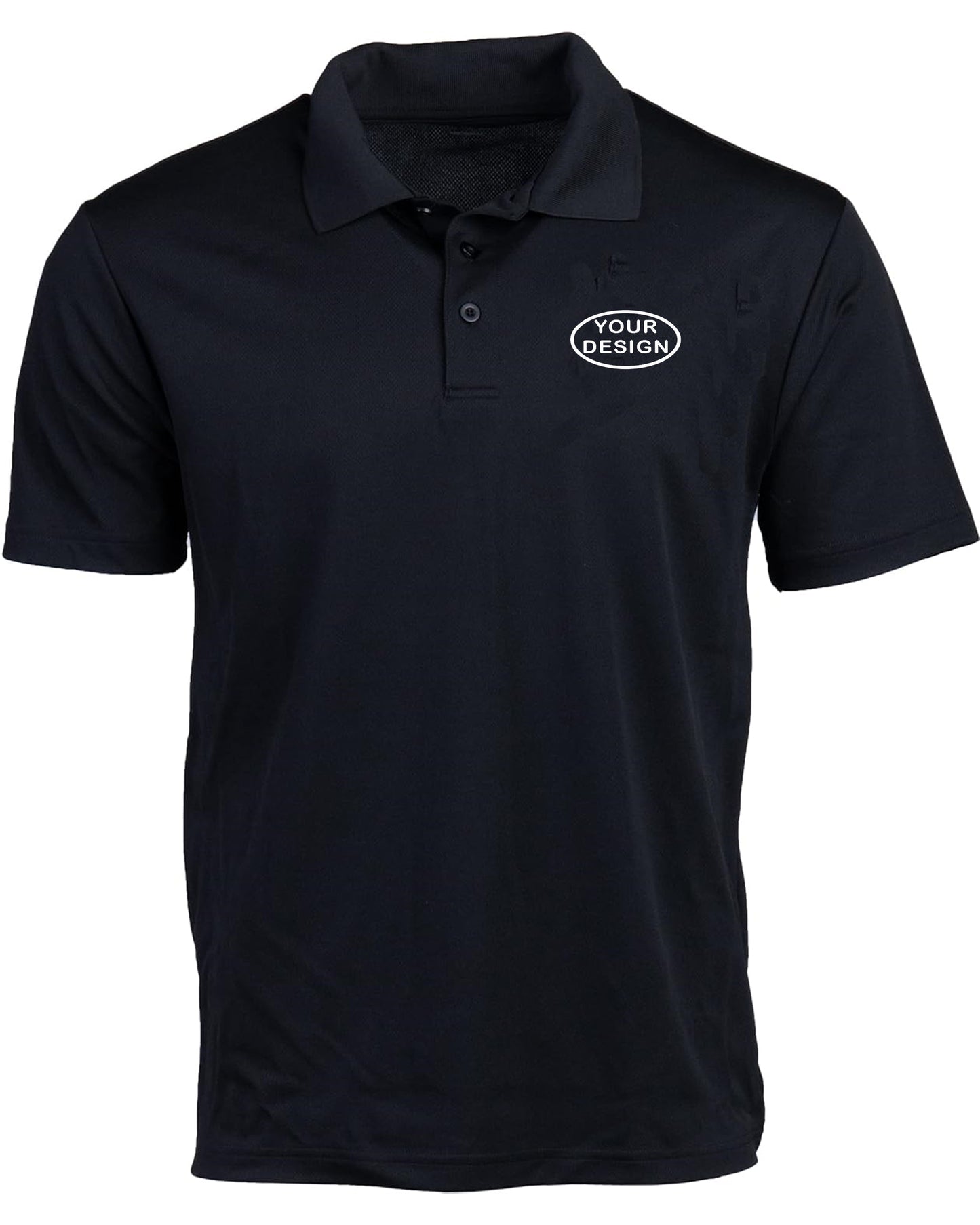 Black_Polo_TShirt_with_Your_Design_Oval  Customized