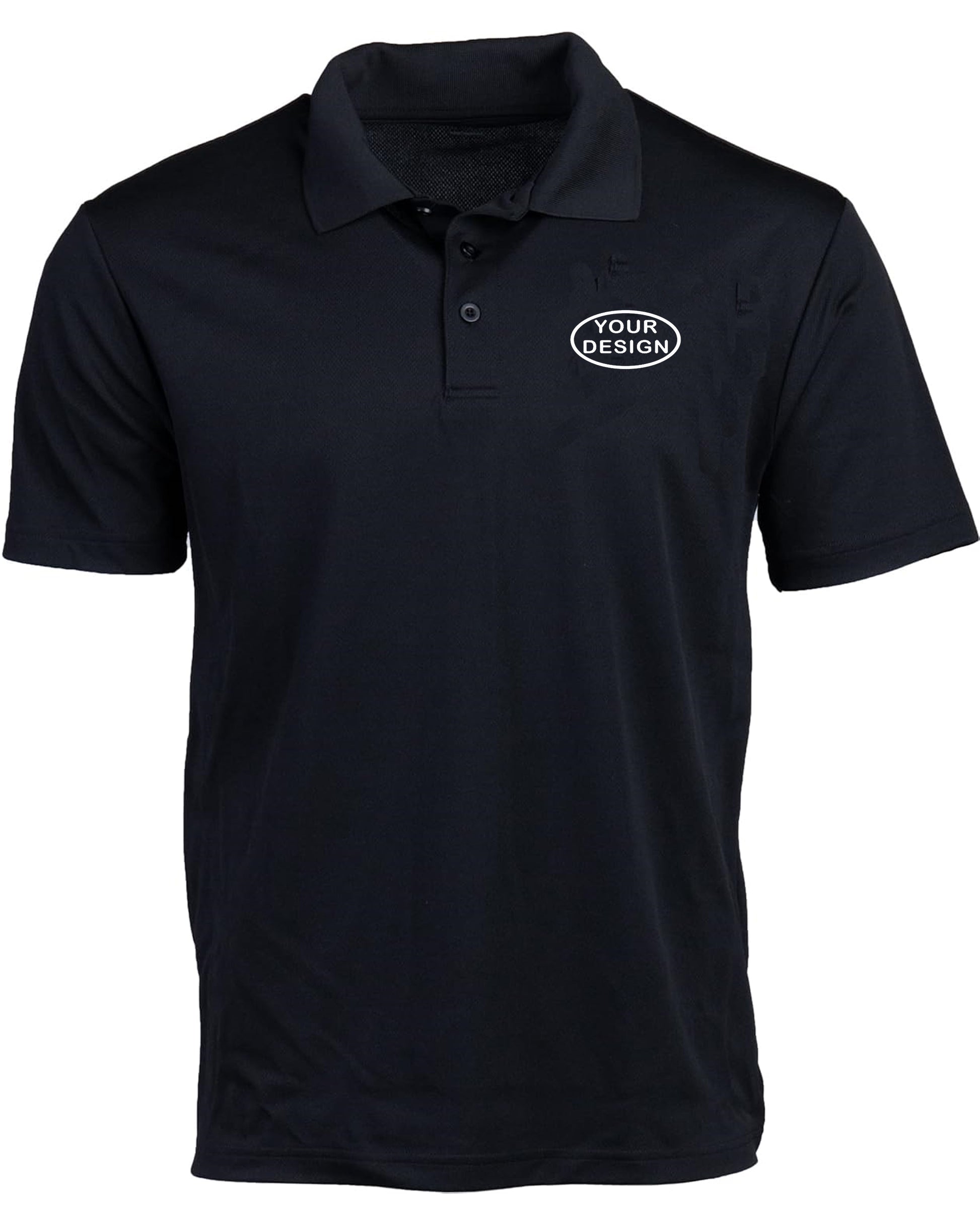 Black_Polo_TShirt_with_Your_Design_Oval  Customized