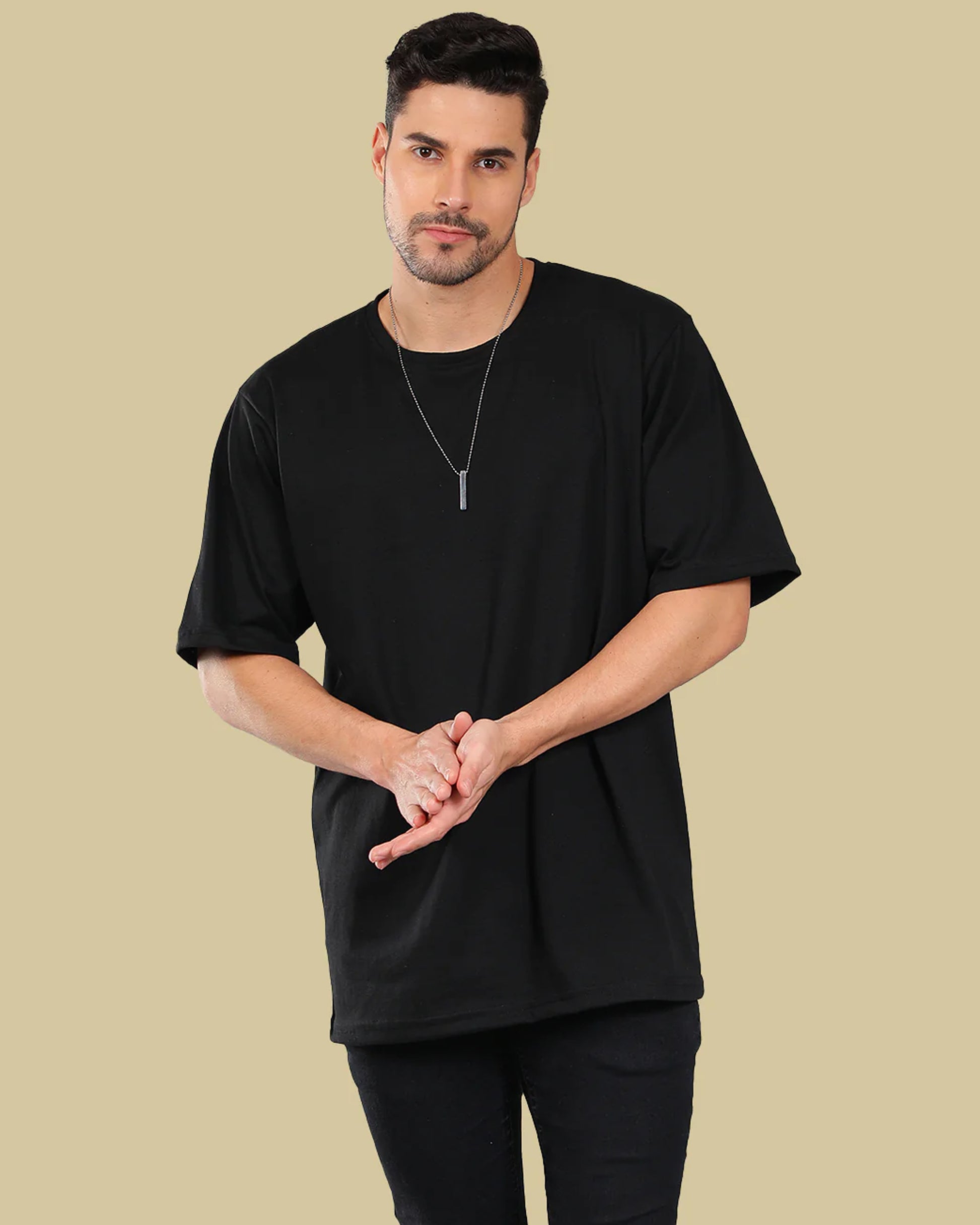 Black_T-Shirt_Style_Simple_Elegance_for_the_Modern_Man front  side view
