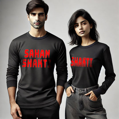 Shakti & Sahanshakti Funny Long Sleeve Couple T-Shirts