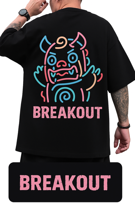 Breakout Monster Graphic Oversize T-Shirt
