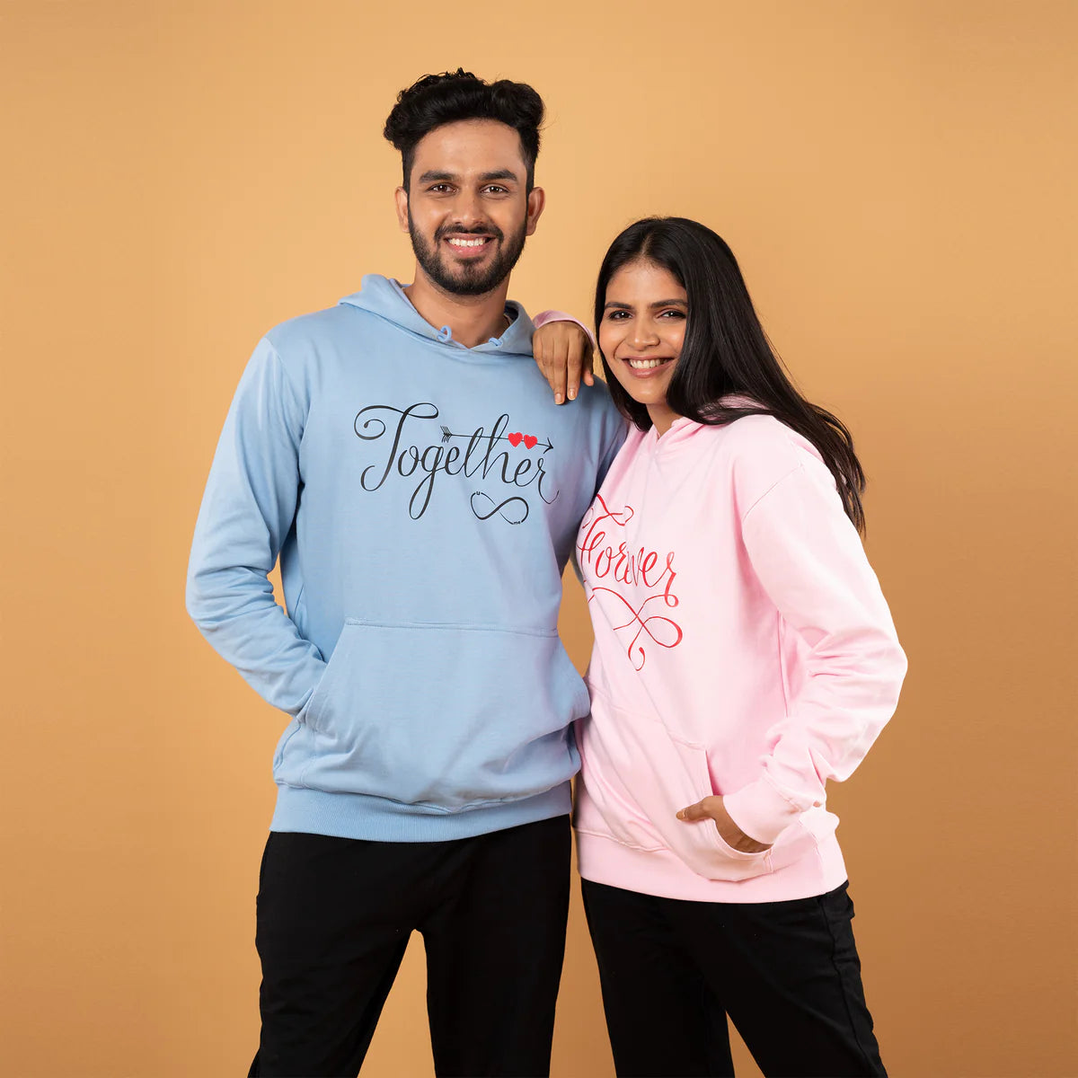 Customised Together Forever Infinite Couple Hoodies