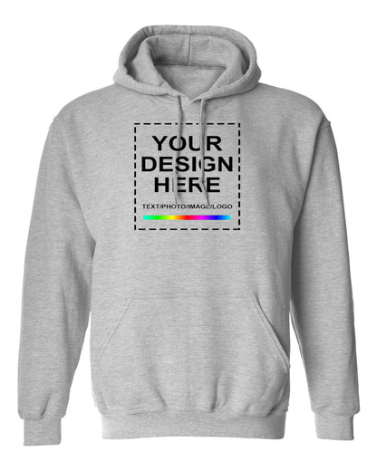 Customized Light Grey Hoodies Front View.