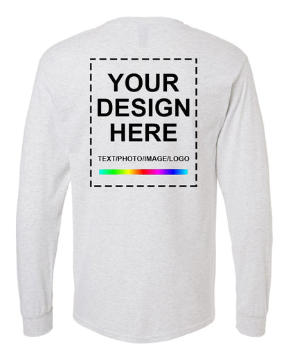 Customized Print White Sweatshirt Back View
