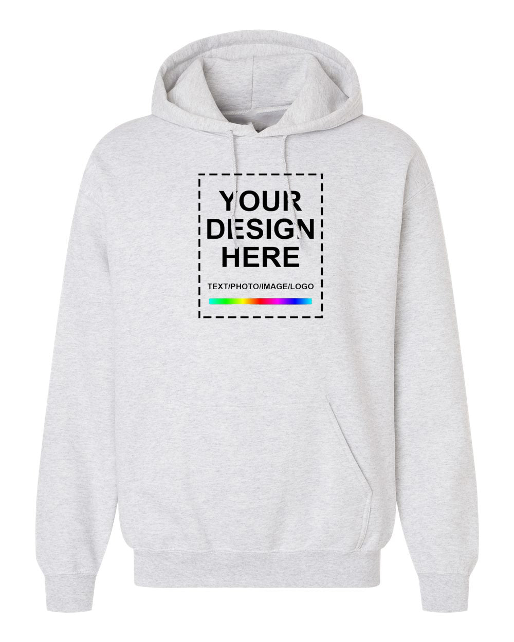 Customized White Hoodies Front View.