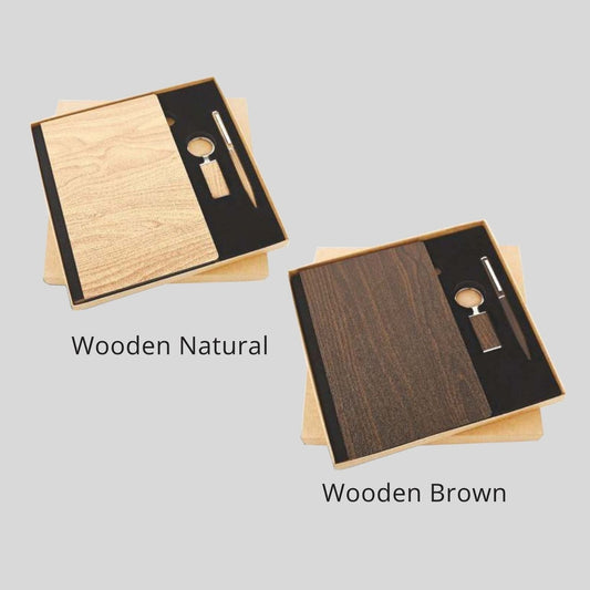DK - 3 in 1 Wooden Diary with Keychain Set DKP - 417