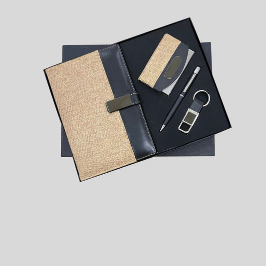 DK - 4 in 1 Cardholder Jute Diary Set DCPK - 536