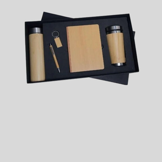 DK - 5 in 1 Black Crock Diary Flip Cup Bottle Pen Keychain Set DBKPC - 608
