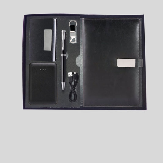 DK - 5 in 1 Magnet Diary Cardholder Powerbank Pen Keychain Set DPKPC - 611