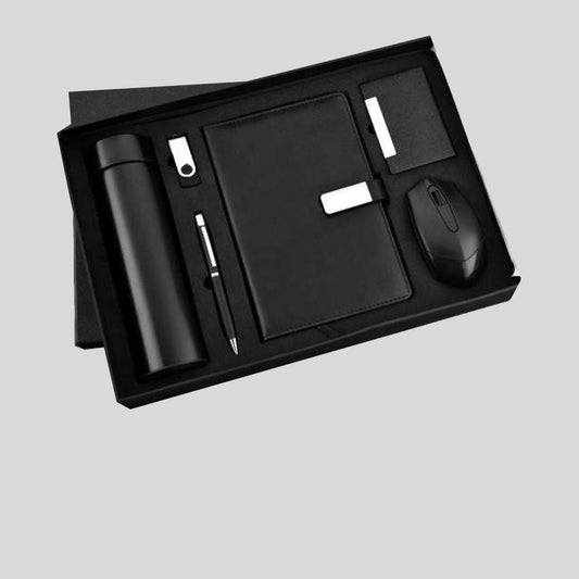 DK - 6 in 1 Magnet Diary Bottle Mouse Cardholder Pendrive Pen Set DBMCPP - 705