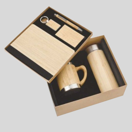 DK - 6 in 1 Wooden Diary Bottle Cup Cardholder Pen Keychain Set DBCCPK - 711