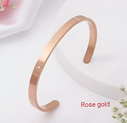 Custom Diamond Kada in Stainless Steel | Gold Matte Finish