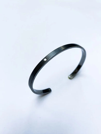 Custom Diamond Kada in Stainless Steel | Gold Matte Finish