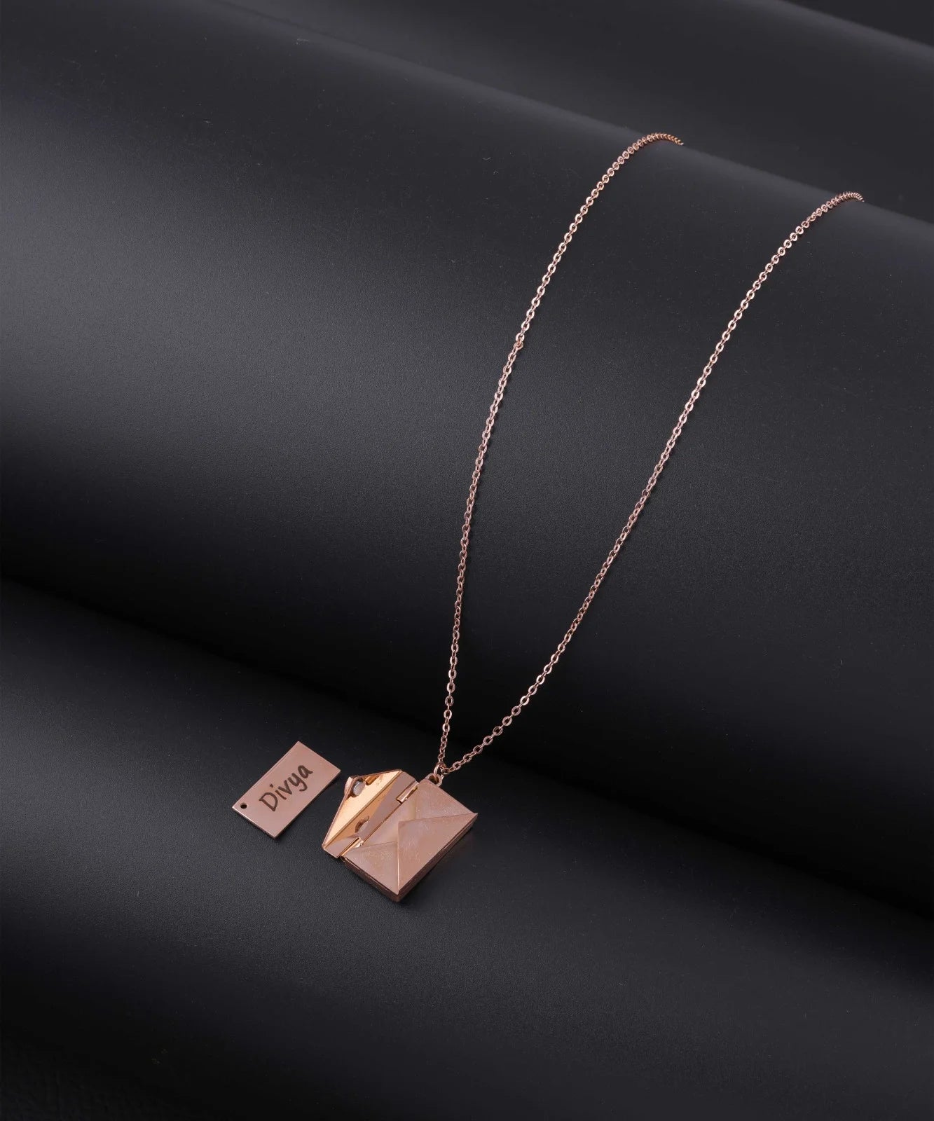 Customised Envelope Pendant | Premium Stainless Steel | Silver, Gold & Rosegold